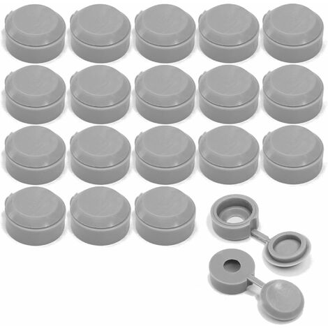 Cyclingcolors – Lot de 20 cache vis universel gris – Rondelle de protection pour finition nette – Adapté pour vis en bois dur et teck