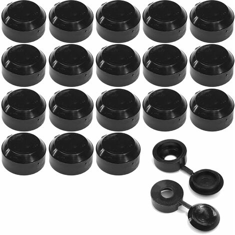 Cyclingcolors – Lot de 20 cache vis universel noir – Rondelle de protection pour finition soignée – Compatible avec vis standard – Bricolage professionnel