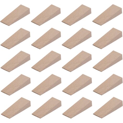 Cyclingcolors – Lot de 20 cales en bois universelles 55mm x 20mm x 6mm – Pour stabilisation de meubles – Ajustement précis et facile