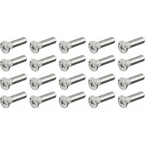 Cyclingcolors – Lot de 20 écrous douille tête plate en acier nickelé – Pour vis M6 – Fixation métal et bois – Longueur 30mm – Diamètre 8mm