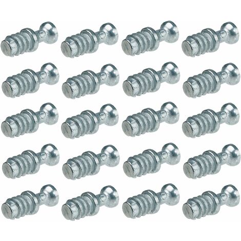 Cyclingcolors – Lot de 20 goujons d'assemblage 7mm x 7,5mm – Fixation pour meubles en bois – Vissage direct PZ2 – Pour panneaux légers à partir de 8mm