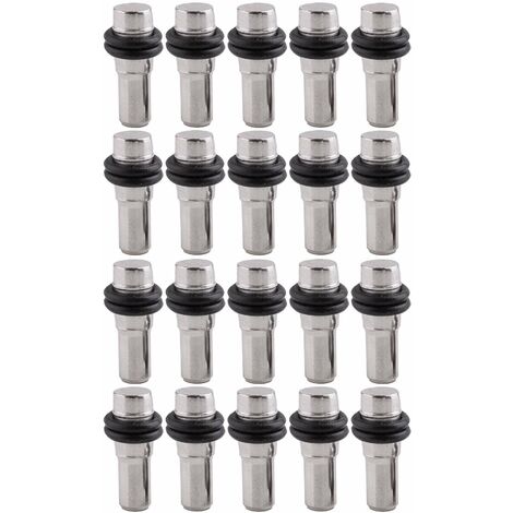 Cyclingcolors – Lot de 20 taquets tenon avec amortisseur caoutchouc noir – Spécial pour tablettes en bois et verre Ø5mm – Support plateau vitre