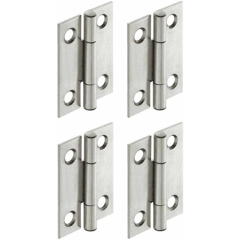 Cyclingcolors – Lot de 4 charnières plates en acier 25 x 20 mm – Pour meubles en bois – Charge maximale 30 kg – Idéal pour portes de placard et étagères