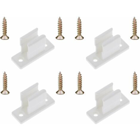 Cyclingcolors – Lot de 4 clips bloqueurs de manivelle pour volet roulant – Plastique blanc – Universel 13mm – A visser – Entraxe 34,5mm