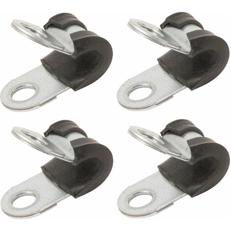 Cyclingcolors – Lot de 4 colliers de serrage métallique avec insert caoutchouc – Diamètre 8 mm – Fixation sécurisée pour tubes et câbles – Largeur 15 mm