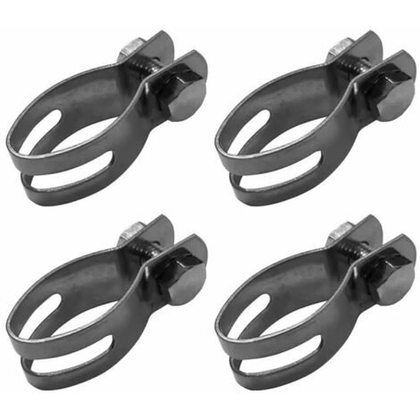 Cyclingcolors – Lot de 4 colliers de serrage ovales 26mm – Acier inoxydable – Fixation universelle pour tubes et tuyaux vélo, moto, motoculture
