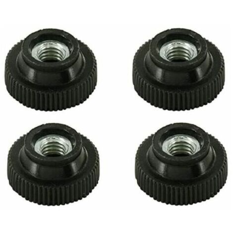Cyclingcolors – Lot de 4 écrous moletés M4 – Tête en plastique, tige en acier galvanisé – Pour fixation dans projets de bricolage