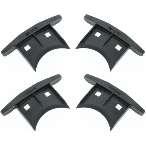 Cyclingcolors – Lot de 4 embouts de guidage pour volets roulants en PVC noir – Pour lames alu 42mm x 8mm – Maintien latéral optimal – Installation facile