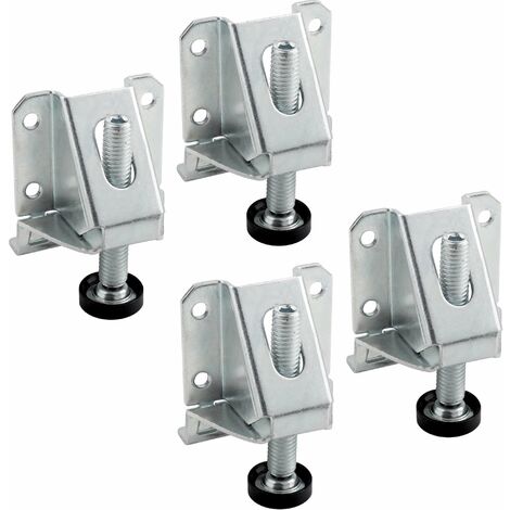 Cyclingcolors – Lot de 4 équerres de fixation universelles 54mm – Pour meubles en bois – Vérins de vis réglables – Fixation armoires et étagères