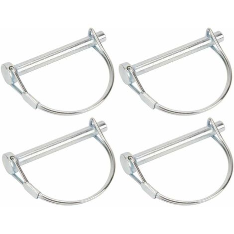 Cyclingcolors – Lot de 4 goupilles à arceau 8mm x 45mm – Acier zingué pour verrouillage rapide – Remorque, vélo, tracteur, motoculteur