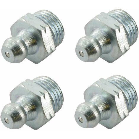 Cyclingcolors – Lot de 4 graisseurs 1/8 BSP angle 180° – Pour pompes à graisse manuelles – Applications agricoles et engins comme tracteurs et tractopelles