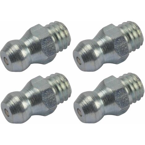 Cyclingcolors – Lot de 4 graisseurs M6 angle 180° court – Embout graissage pour pompe à graisse manuelle – Accessoire entretien tracteur engin agricole