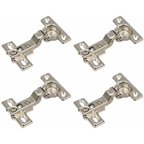 Cyclingcolors – Lot de 4 mini charnières invisibles 95° – Pose semi-applique pour placard – Épaisseur porte 22mm – Ajustable ±2mm – Charge maximale élevée