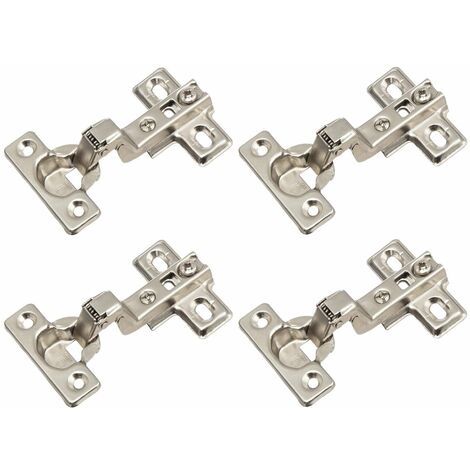 Cyclingcolors – Lot de 4 mini charnières invisibles 95° – Pour pose encloisonnée – Épaisseur de porte 22 mm – Ajustable ± 2 mm – Fixation complète