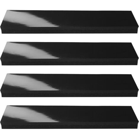 Cyclingcolors – Lot de 4 patins en silicone antidérapants 17x75 mm – Adhésif antivibration pour meubles – Isolation acoustique – Noir