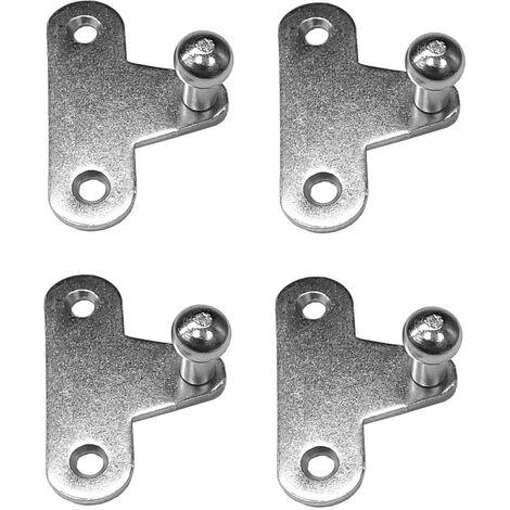 Cyclingcolors – Lot de 4 rotules pour vérin de meuble compas – Connecteur métal chromé – Boule diamètre 10mm – Entraînement rapide pour porte rabattable