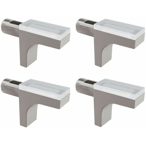 Cyclingcolors – Lot de 4 taquets étagère 5mm – Amortisseur caoutchouc silicone – Pour tablettes en verre – Fixation sécurisée et élégante