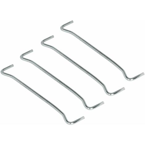 Cyclingcolors – Lot de 4 taquets suédois en acier nickelé pour fixation invisible – Ø 5mm – Longueur 224mm – Capacité 20kg par pièce