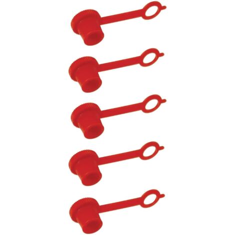 Cyclingcolors – Lot de 5 capuchons de protection pour graisseur – Plastique rouge – Anti poussière 6mm – Protection durable pour graisseurs