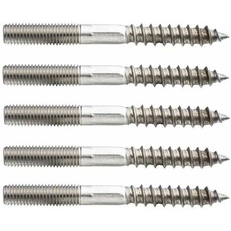 Cyclingcolors – Lot de 5 chevilles inox M8 x 50mm pour béton et bois – Acier inoxydable A2 – Résistance à la corrosion – Fixations robustes