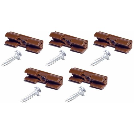 Cyclingcolors – Lot de 5 connecteurs queue d'aronde à visser en plastique PA6 marron – Raccords autoserrants pour angles de 0 à 90° – Résistants aux UV