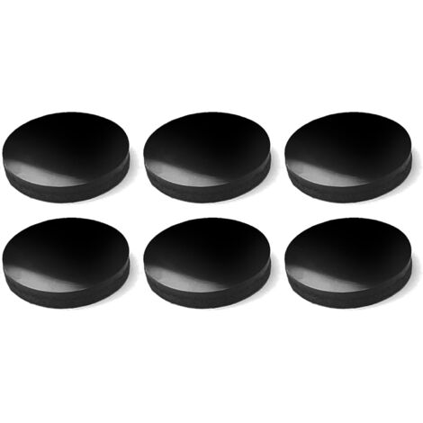 Cyclingcolors – Lot de 6 patins en silicone antidérapants Ø28mm – Anti-vibration pour meubles – Adhésifs pour sols durs – Couleur noire