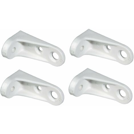 Cyclingcolors – Lot de 8 équerres de fixation en plastique blanc – Pour assemblage meuble et étagère – Fixation discrète et robuste – Idéal cuisine et salle de bain