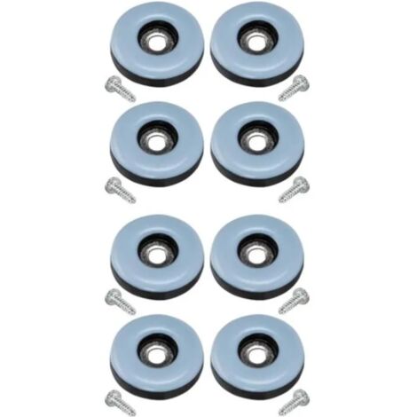 Cyclingcolors – Lot de 8 patins glisseurs Téflon 19mm – Protection PTFE pour meubles – Réduit les frottements – Installation facile avec vis