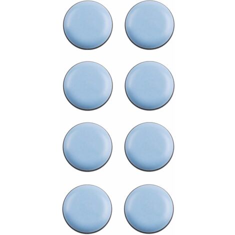 Cyclingcolors – Lot de 8 patins glisseurs téflon autocollants ronds 17 mm – Protection sol parquet – Épaisseur 4 mm pour pieds de meubles