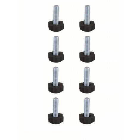 Cyclingcolors – Lot de 8 vérins réglables M8 x 30mm avec molette en plastique – Ajustables pour meubles – Pieds de table et chaises – Bricolage professionnel