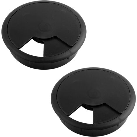 Cyclingcolors – Passe-câble encastrable 80mm – Gestion câbles pour bureau – Design épuré – Installation facile – Couleur noire