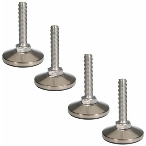 Cyclingcolors – Lot de 4 vérins vis de réglage M8 x 30 mm – Acier inoxydable – Charge max 400 kg par pied – Ajustement hauteur meubles