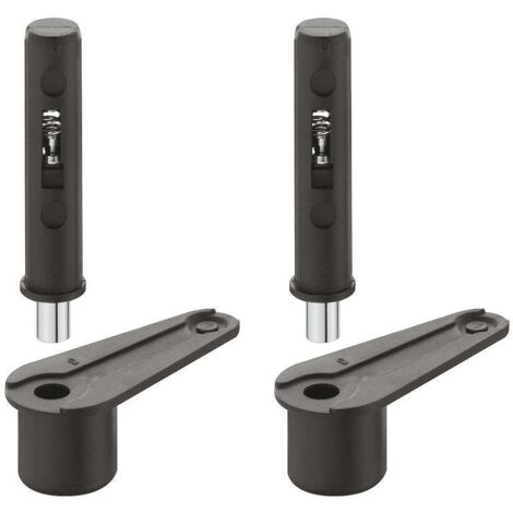 Cyclingcolors – Pivot de porte universel noir à enfoncer – Charnière invisible pour bois 12-21 mm – Angle d'ouverture 140° – Accessoires inclus