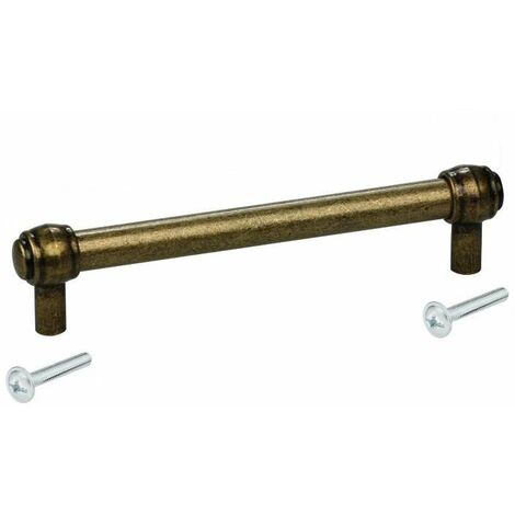Cyclingcolors – Poignée de meuble laiton antique 160mm entraxe – Hauteur 33mm – Vis incluses pour tiroirs et armoires – Installation facile