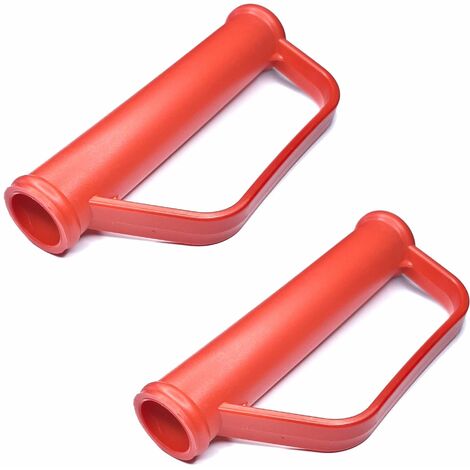 Cyclingcolors – Poignée diable brouette chariot 25mm – Arceau 175mm – Prise confortable pour transport charges – Lot de 2 poignées rouges