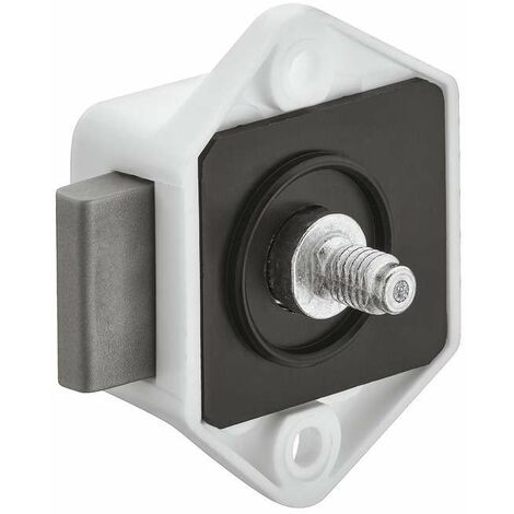 Cyclingcolors – Serrure à pêne dormant en applique blanche 15mm – Fermeture universelle pour porte, portail, meuble – Installation rapide avec vis