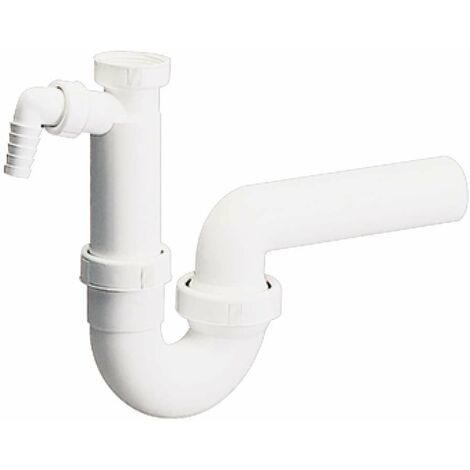 Cyclingcolors – Siphon évier silencieux DN 50 – Plastique PP résistant aux chocs – Raccord verrouillable – Sortie réglable – Évacuation conforme DIN EN 411