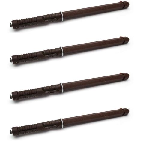 Cyclingcolors – Support d'étagère caché invisible flottant marron 15kg – Fixation murale pour bois et verre – Lot de 4 supports 100mm