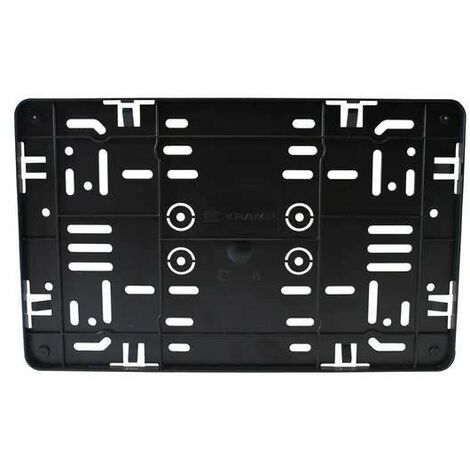 Cyclingcolors – Support porte plaque d'immatriculation 340 x 210mm – Plastique noir pour remorque, tracteur, scooter, moto – Résistant aux intempéries