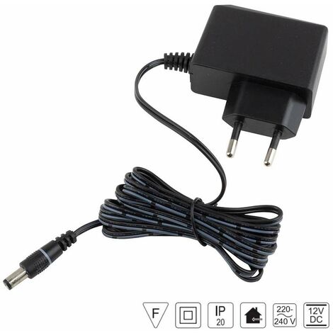 Cyclingcolors – Transformateur pour luminaire 12V 6W IP20 – Alimentation sur secteur – Pour bandes LED et luminaires – Dimensions 60x40x25mm