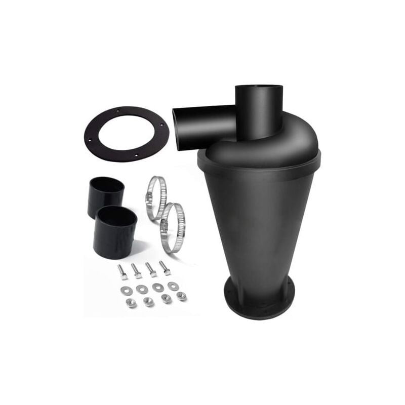 SNQ - Cyclone séparateur, Filtre de séparation pour aspirateurs, Collecteur de poussière,Élément Séparateur Cyclone (Noir)