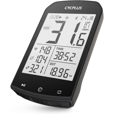 CYCPLUS M1 Computer da ciclismo GPS, Computer da ciclismo GPS wireless, Contachilometri da ciclismo, Dispositivo da ciclismo Bluetooth Ant+, Computer da ciclismo wireless impermeabile, Tachimetro GPS,