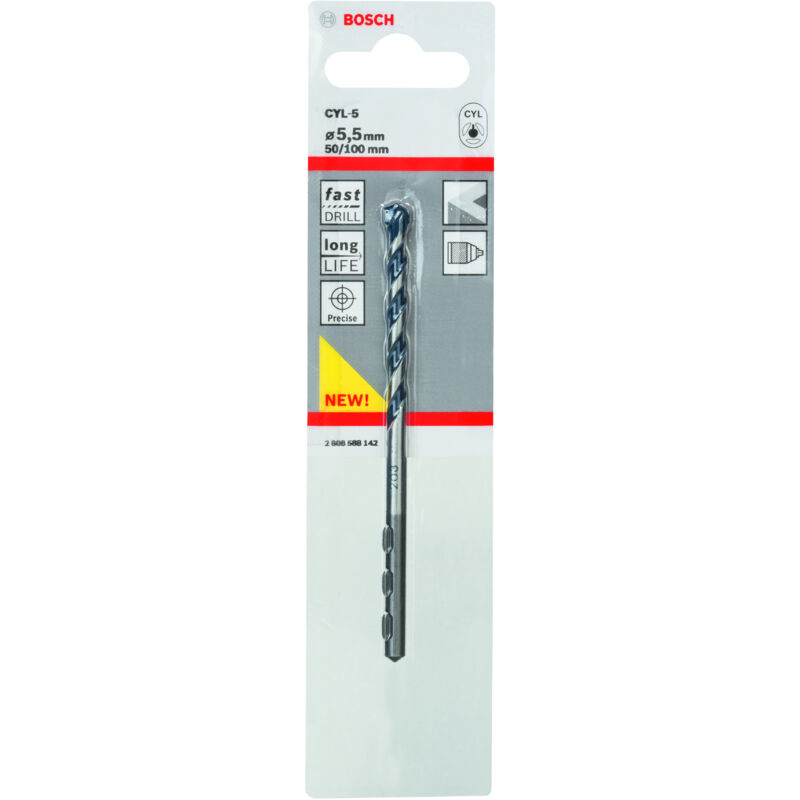 

BOSCH 2608588142 Brocas para hormigón CYL-5 5,5 x 50 x 100 mm