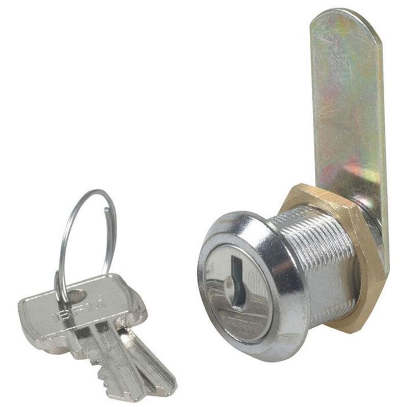 Cylinder cam lock - IBFM - 30 mm - Chrome - Keyed - Security level 3