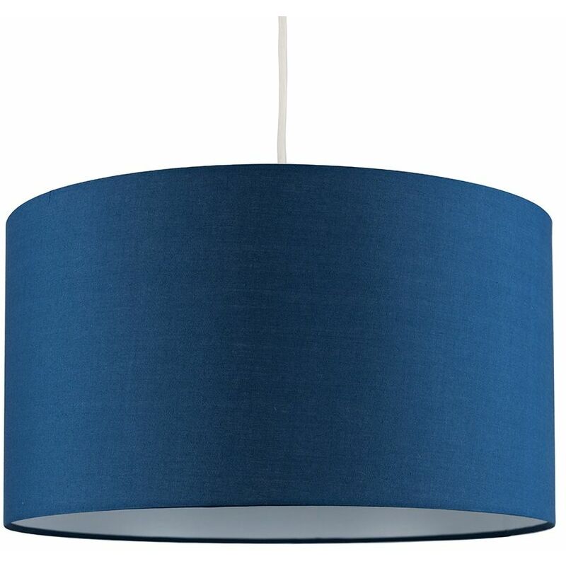 Minisun - Reni Fabric Drum Light Shade - Navy Blue - 45cm