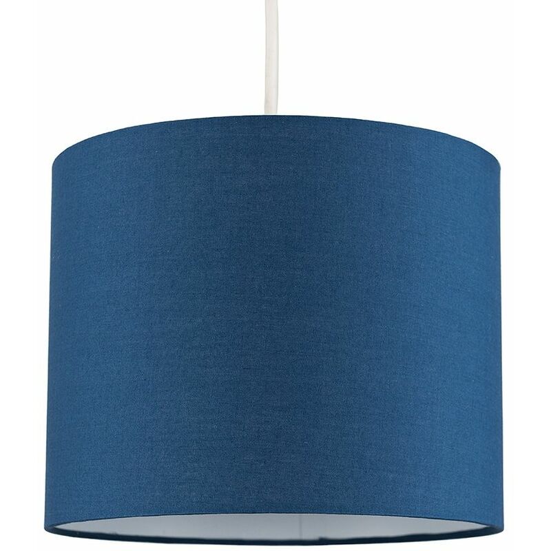 Reni Fabric Drum Light Shade - Navy Blue - 25cm