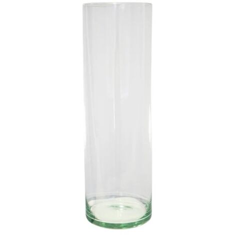 Cylinder Lantern with Sand - Glass - L12 x W12 x H31 cm - Clear