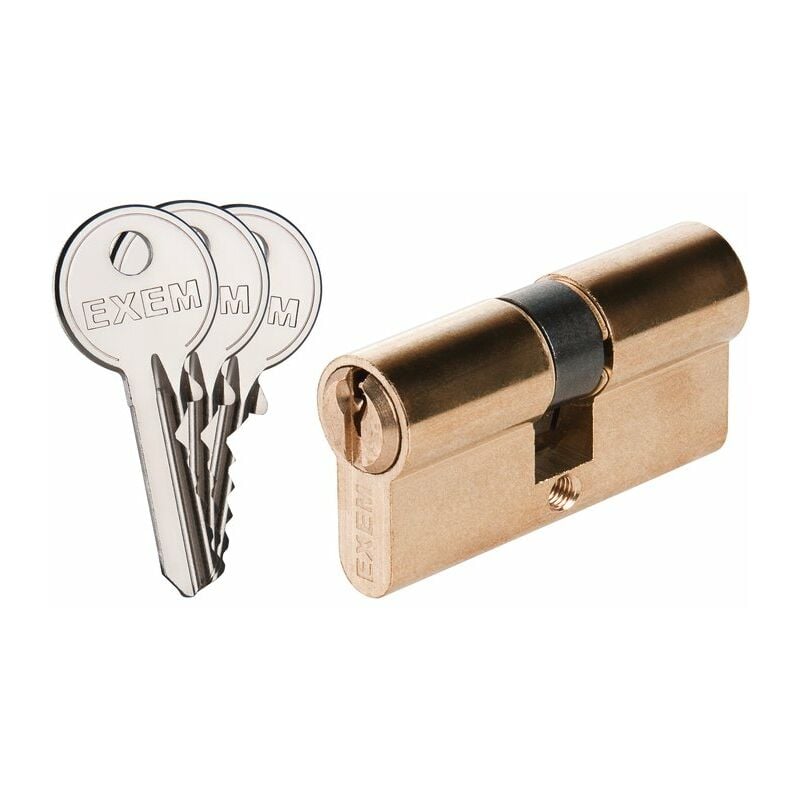 Cylindre 2 entrées 5G Exem Laiton - Varié - 80 x 30 mm
