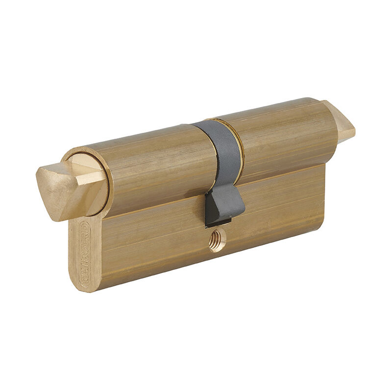 Cylindre 2 triangles externes 14 profilé hg, 40x40mm, 3 clés, laiton