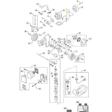 CYLINDRE 5580-12110 -RDC ORIGINE STIGA - 123071007/0